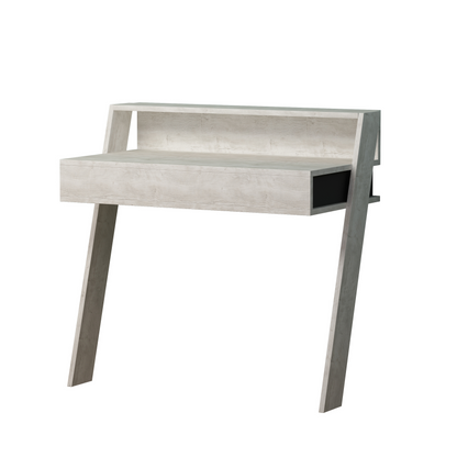 Cowork Modern Wall-Mounted Desk with Drawer – Ancient White 94cm