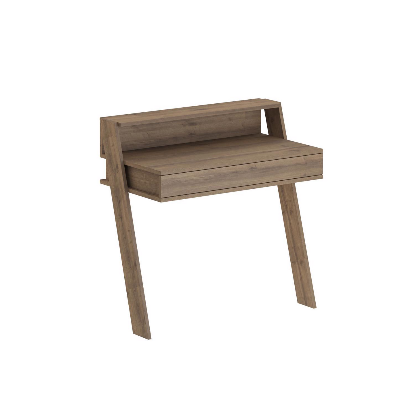 Cowork Modern Wall-Mounted Desk with Drawer – Dark Oak 94cm