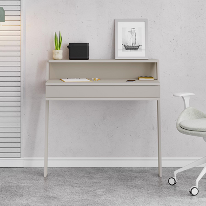 Cowork Modern Wall-Mounted Desk with Drawer – Sandstone 94cm