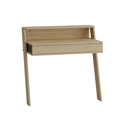 Cowork Modern Wall-Mounted Desk with Drawer – Oak Finish 94cm