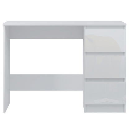 FWStyle Stora 3-Drawer Dressing Table – White Gloss Front