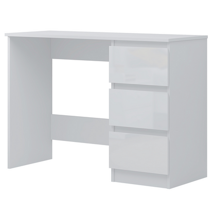 FWStyle Stora 3-Drawer Dressing Table – White Gloss Front