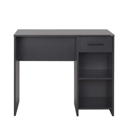 Adore Anthracite Grey Study Desk with Drawer & Shelves