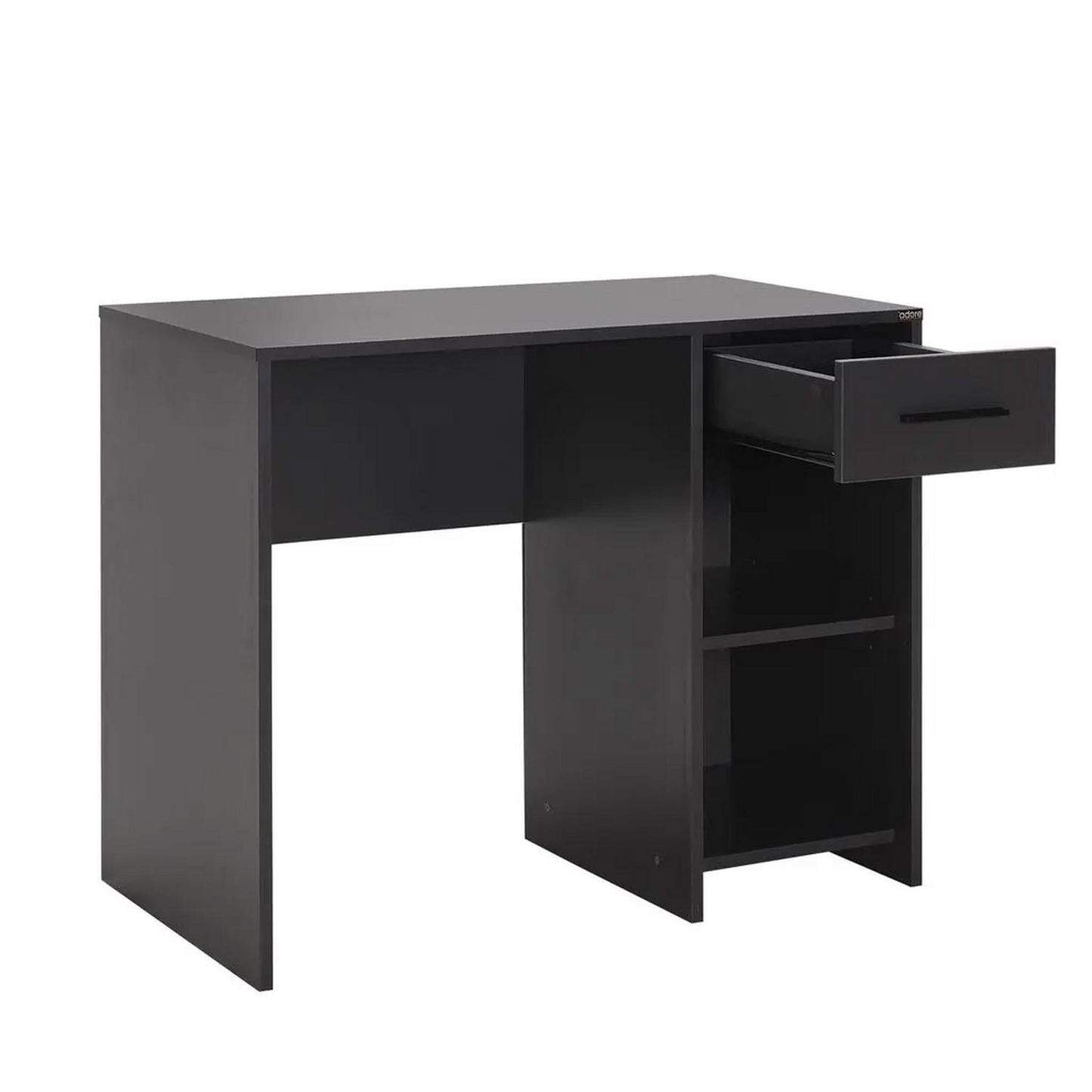 Adore Anthracite Grey Study Desk with Drawer & Shelves