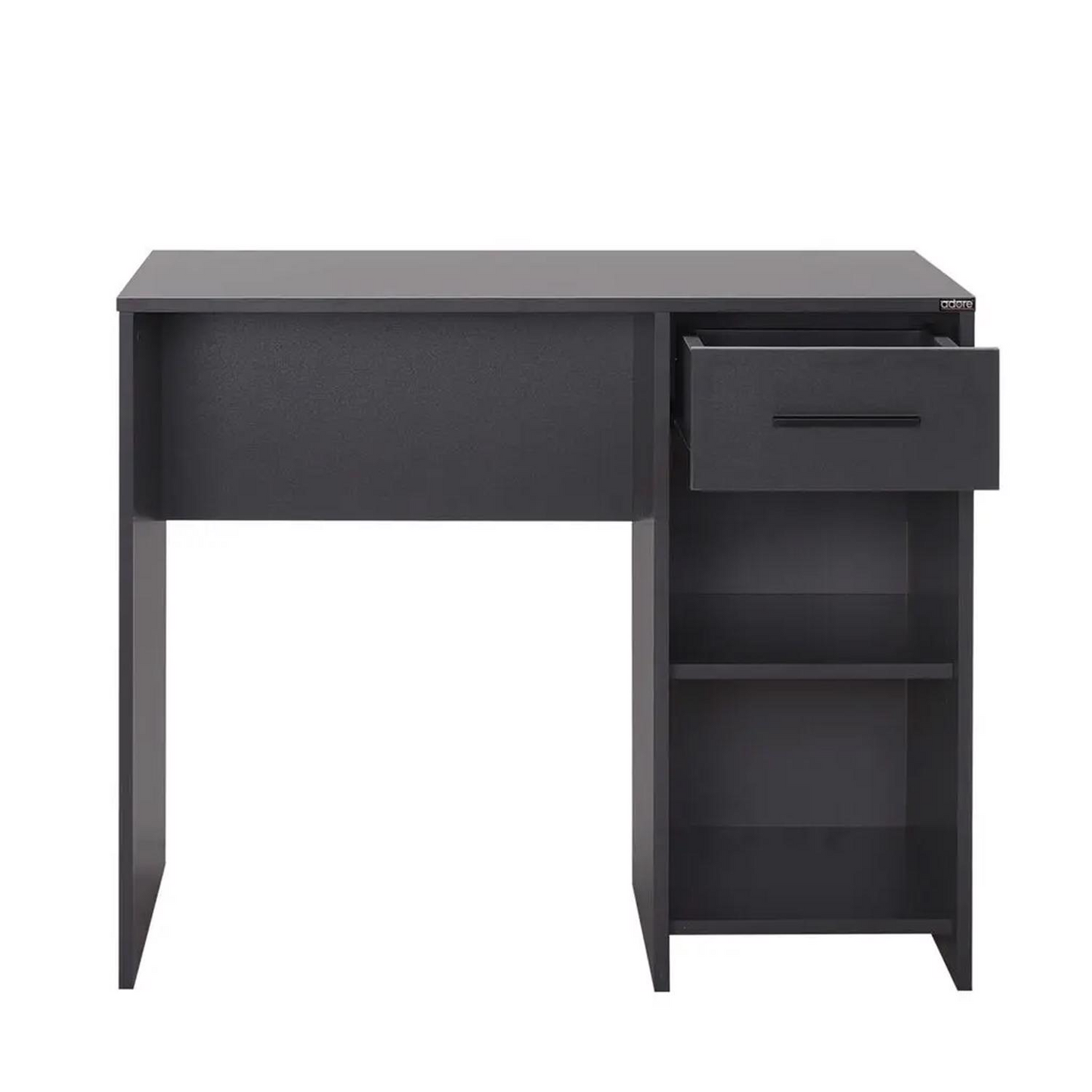 Adore Anthracite Grey Study Desk with Drawer & Shelves