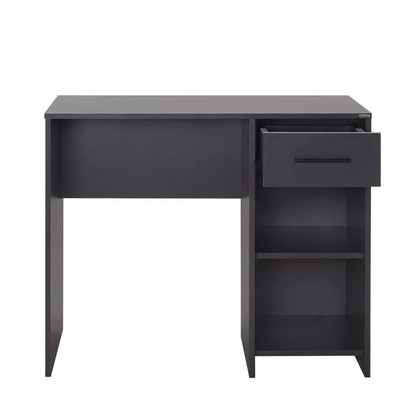 Adore Anthracite Grey Study Desk with Drawer & Shelves