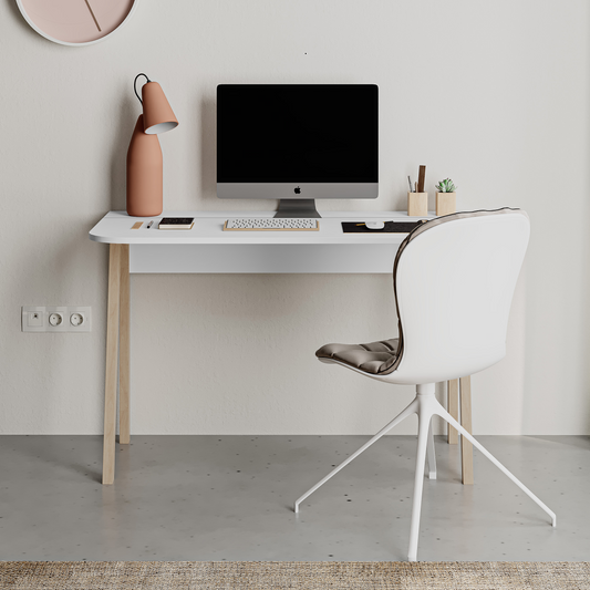 Luton Modern Desk White – 120cm Wide