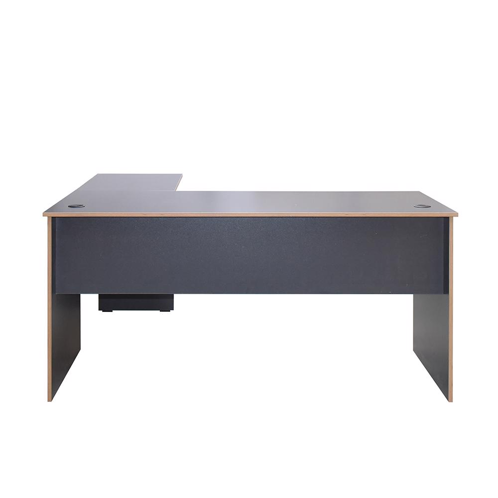 Adore Rio Anthracite Grey Corner Desk with Oak Trim – Large Reversible Office Desk
