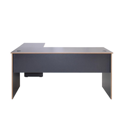 Adore Rio Anthracite Grey Corner Desk with Oak Trim – Large Reversible Office Desk