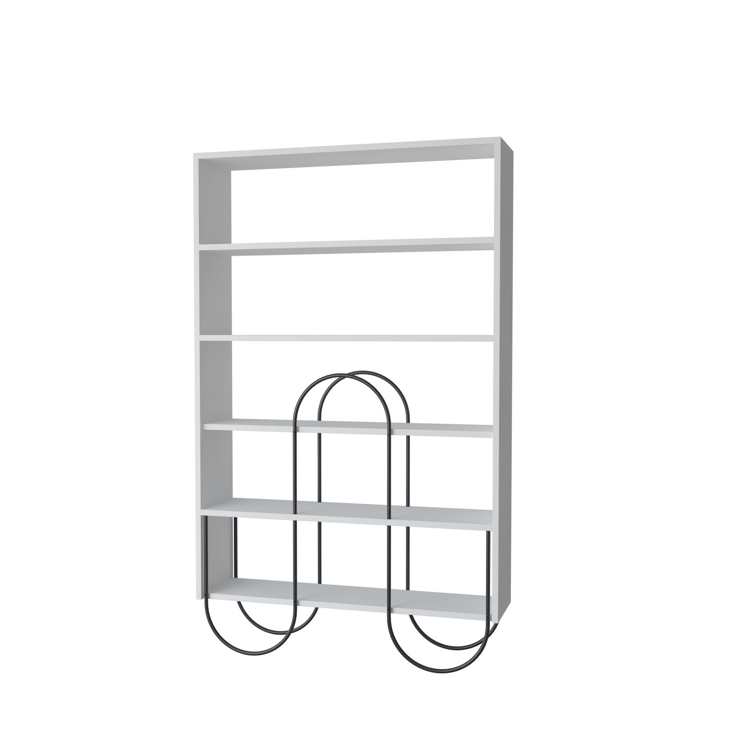 Norfolk Modern Bookcase Display Unit White – 159.1cm Tall