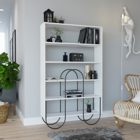 Norfolk Modern Bookcase Display Unit White – 159.1cm Tall