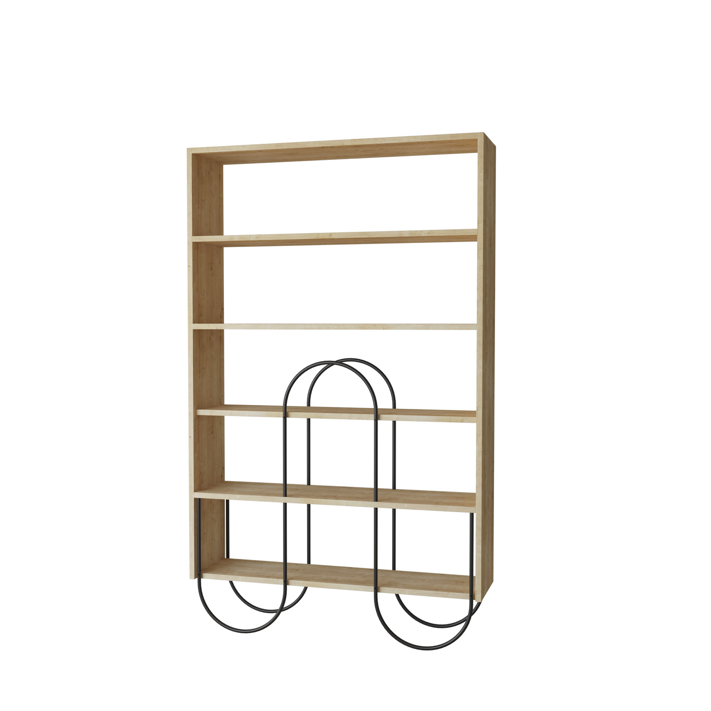 Norfolk Modern Bookcase Display Unit Natural Oak Effect – 159.1cm Tall