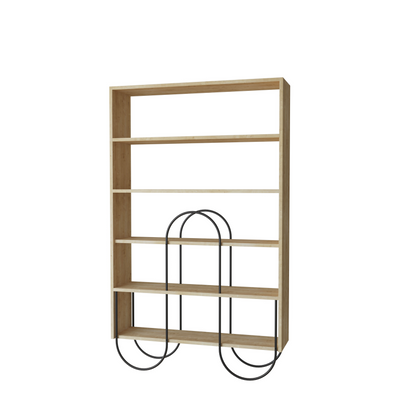 Norfolk Modern Bookcase Display Unit Natural Oak Effect – 159.1cm Tall