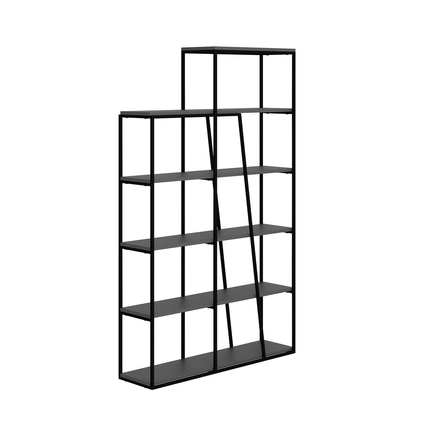 Pal Modern Bookcase Display Unit Anthracite Grey – 178cm Tall