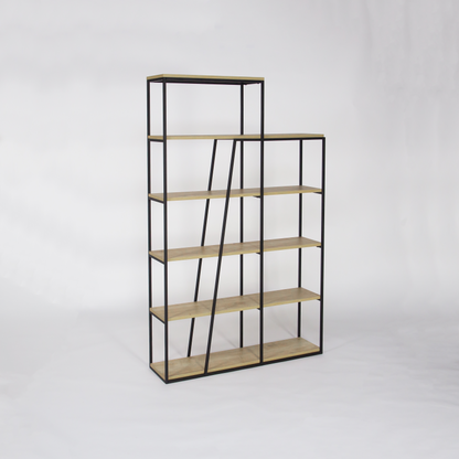 Pal Modern Bookcase Display Unit Natural Oak Effect – 178cm Tall