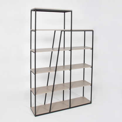 Pal Modern Bookcase Display Unit Mocha Grey – 178cm Tall