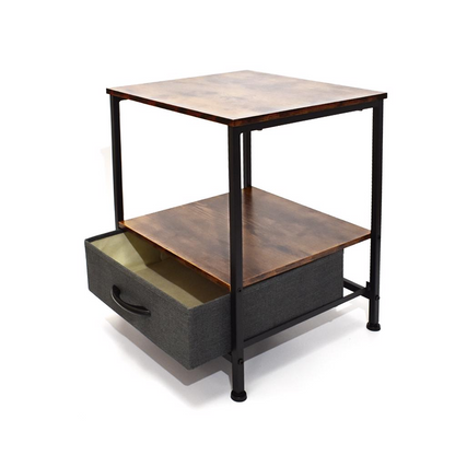 Urban Design Storage Side Table – Rustic & Industrial Style