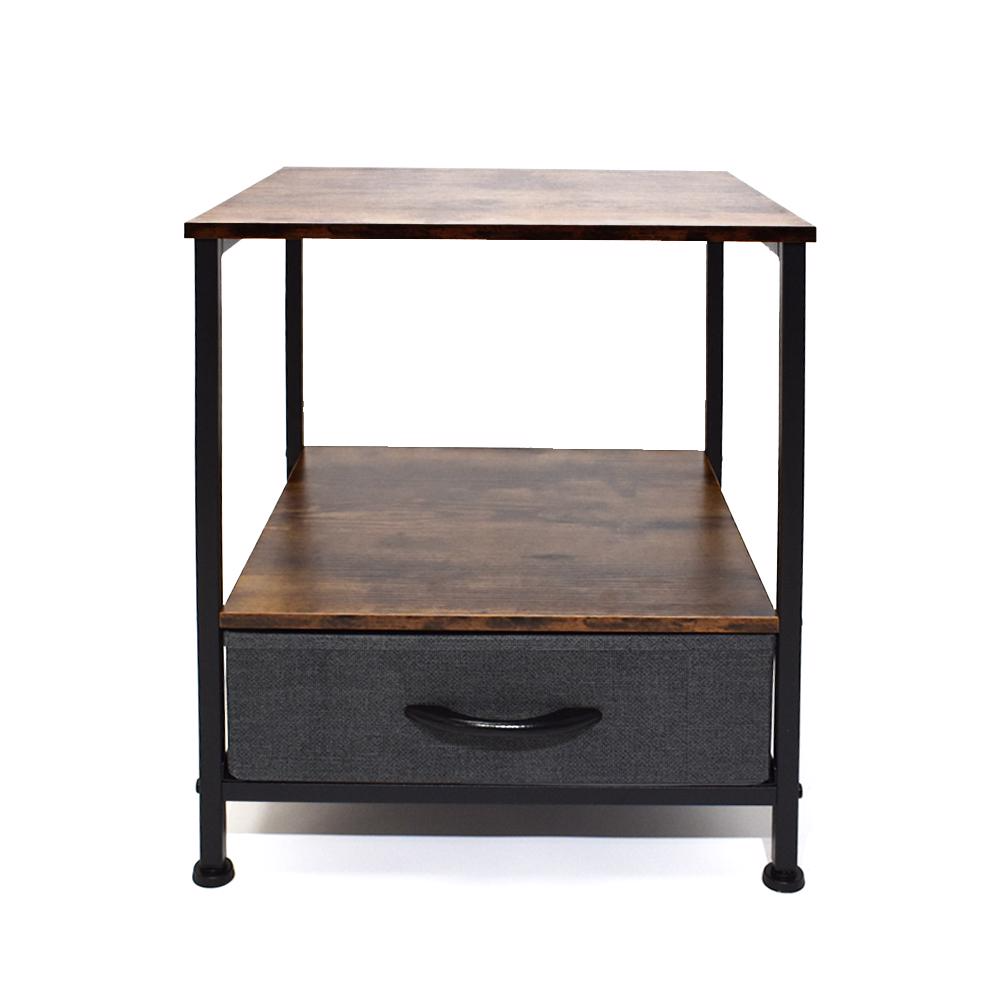 Urban Design Storage Side Table – Rustic & Industrial Style