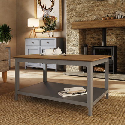 Taberno Oak Coffee Table Dove Grey – Stylish & Practical