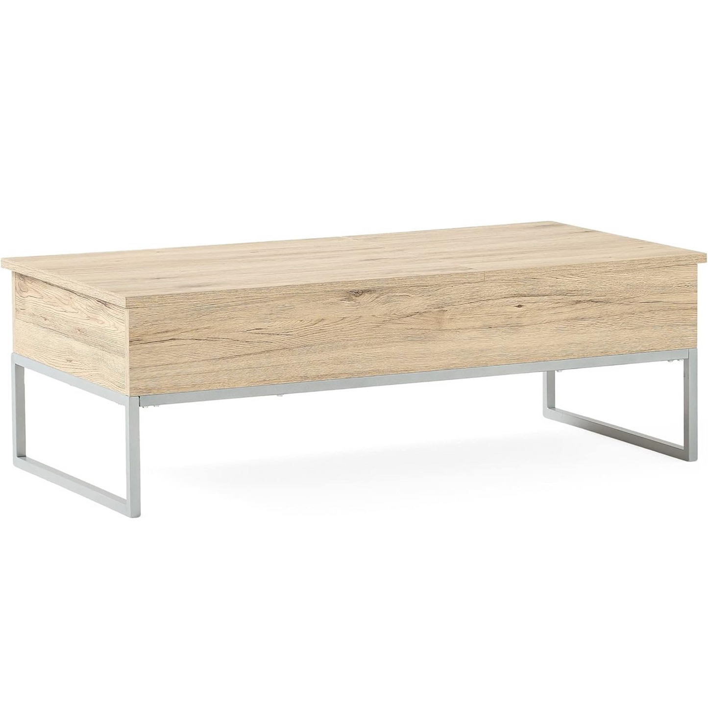 Light Oak Lift Up Storage Coffee Table with 2 Lift Panels