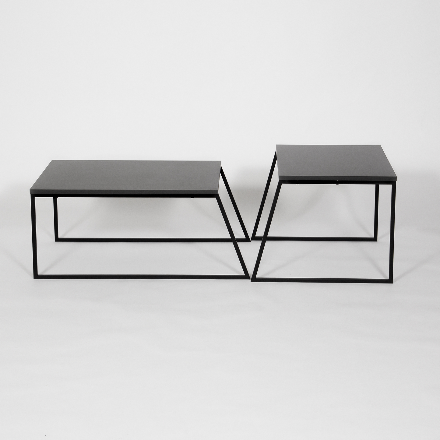 Pal Modern Coffee Table Anthracite Grey – 2-Piece Set for Living Room