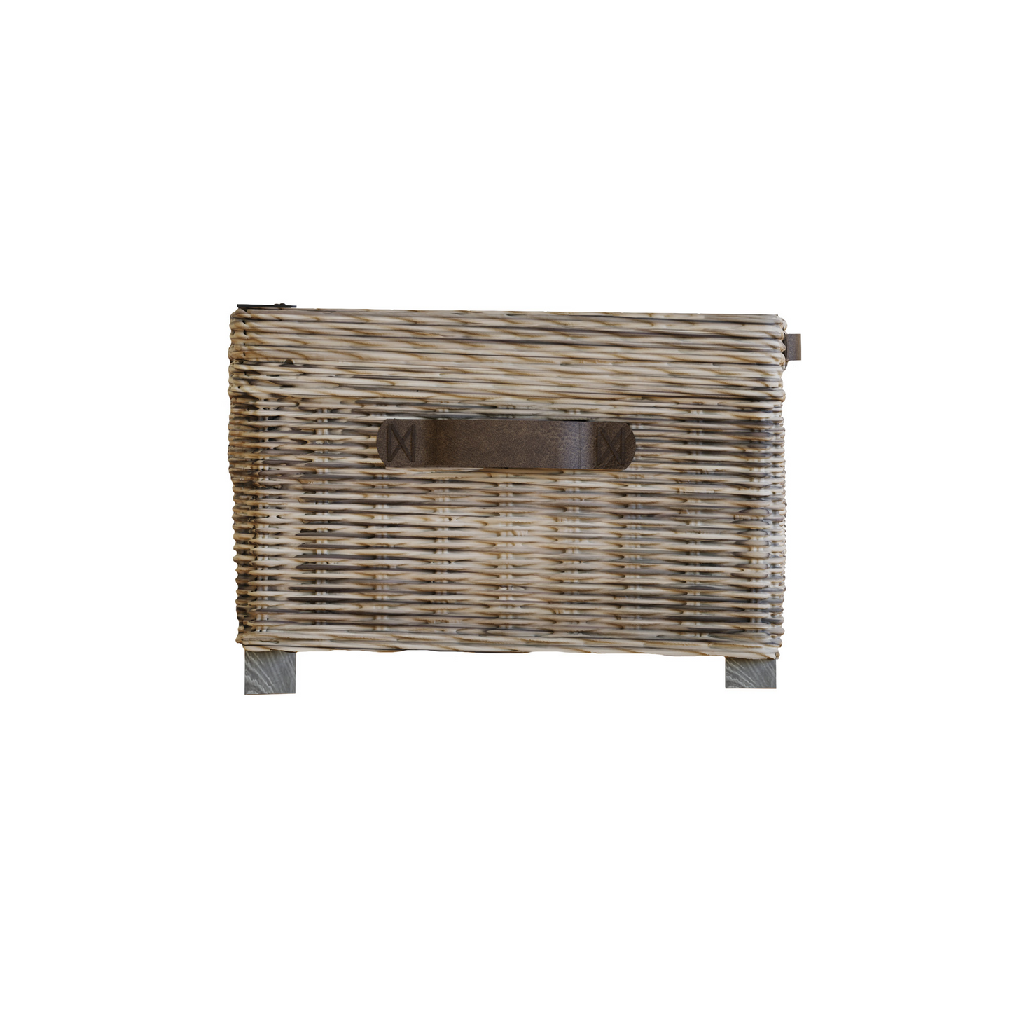 Maya Handmade Kubu Rattan Storage Coffee Table – Limewash Finish