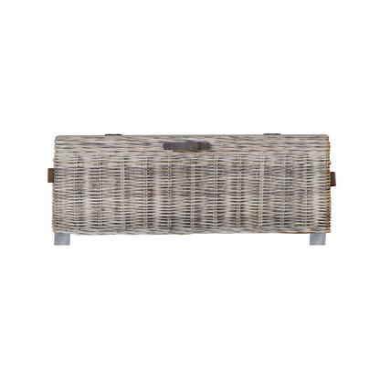 Maya Handmade Kubu Rattan Storage Coffee Table – Limewash Finish
