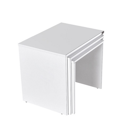 Adore Florida Matt White Nest of 3 Tables – Space-Saving Design