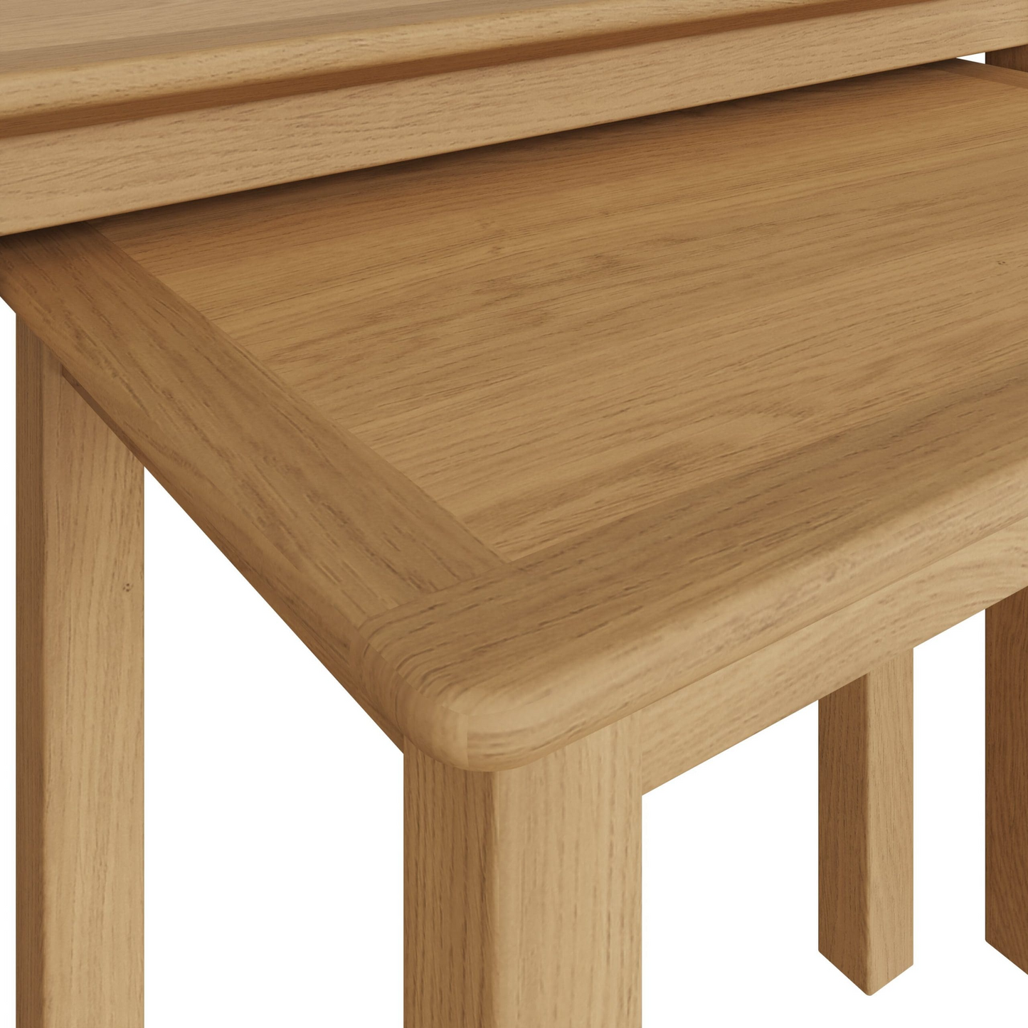 Taberno Oak Nest of 2 Tables – Natural Oak Finish