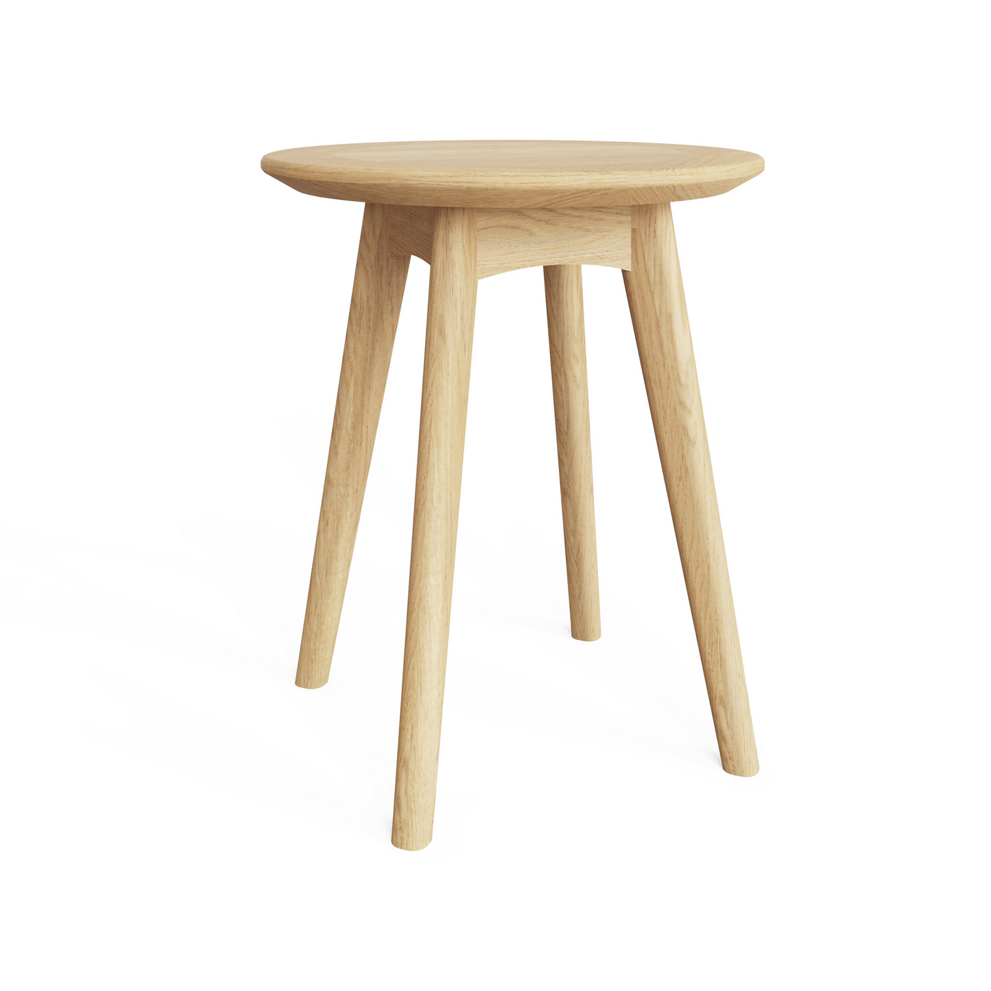 Newark Ash Round Wine Table – Scandi Style with Tapered Legs
