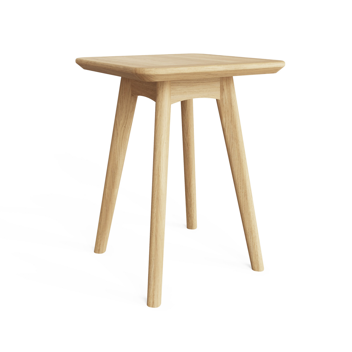 Newark Ash Square Wine Table – Scandi Style with Tapered Legs