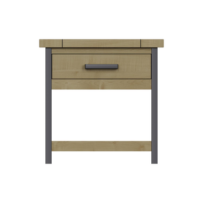 Lowry 1 Drawer Side Table – Driftwood Lacquered Solid Reclaimed Pine
