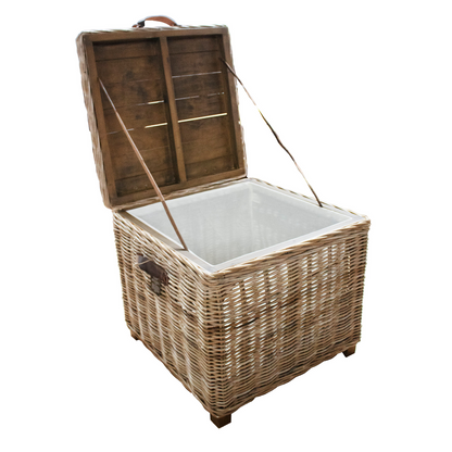 Maya Handmade Kubu Rattan Storage Side Table – Sustainable & Stylish