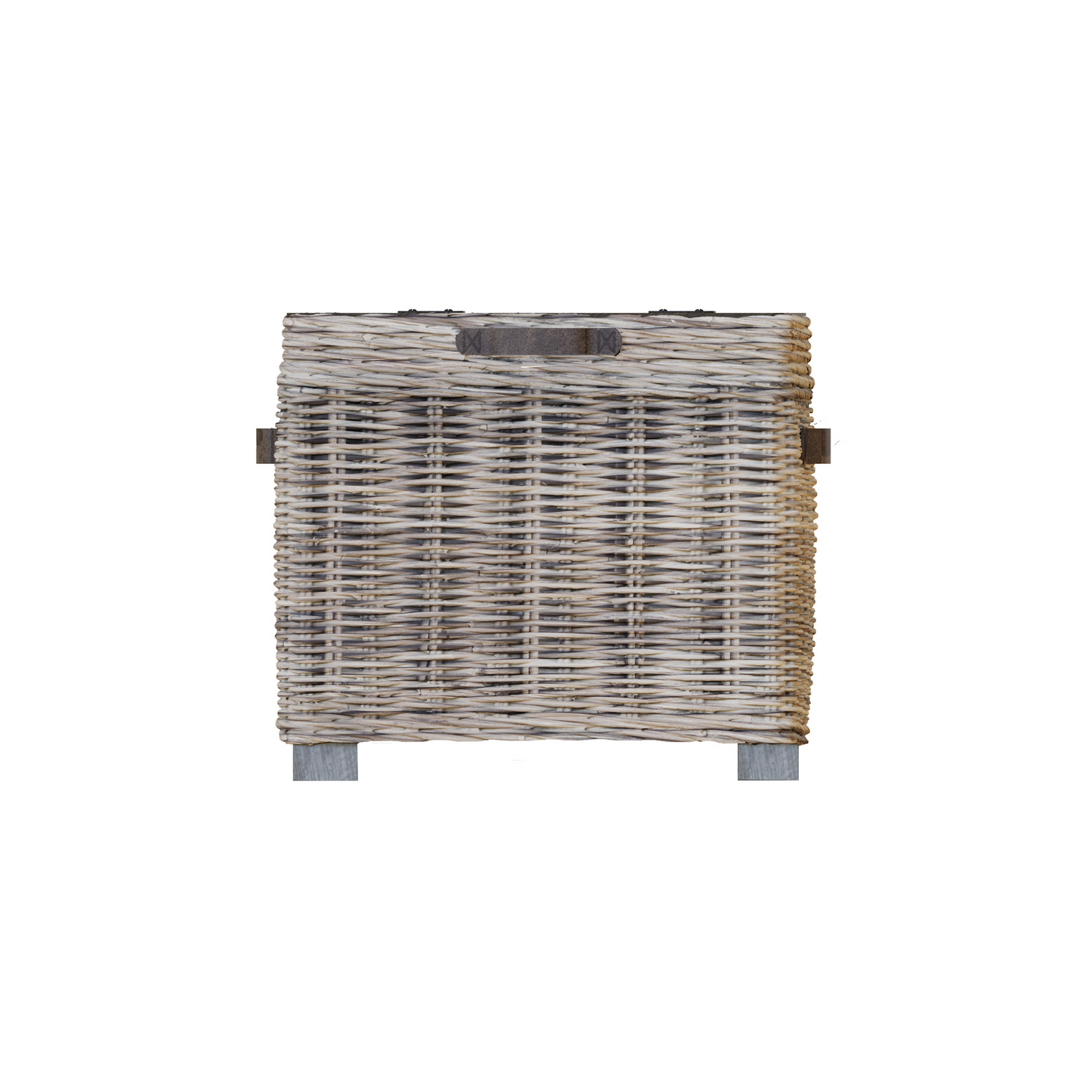 Maya Handmade Kubu Rattan Storage Side Table Limewash – Eco-Friendly & Stylish