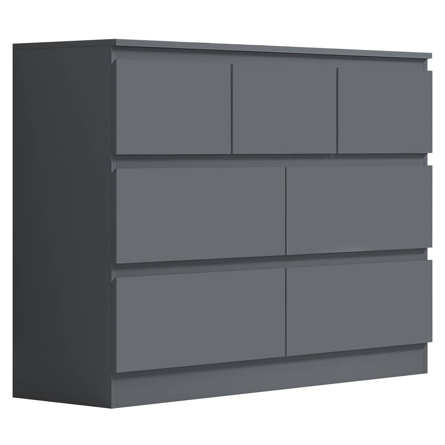 FWStyle Stora 7 Drawer Chest – Matt Dark Grey Storage Cabinet