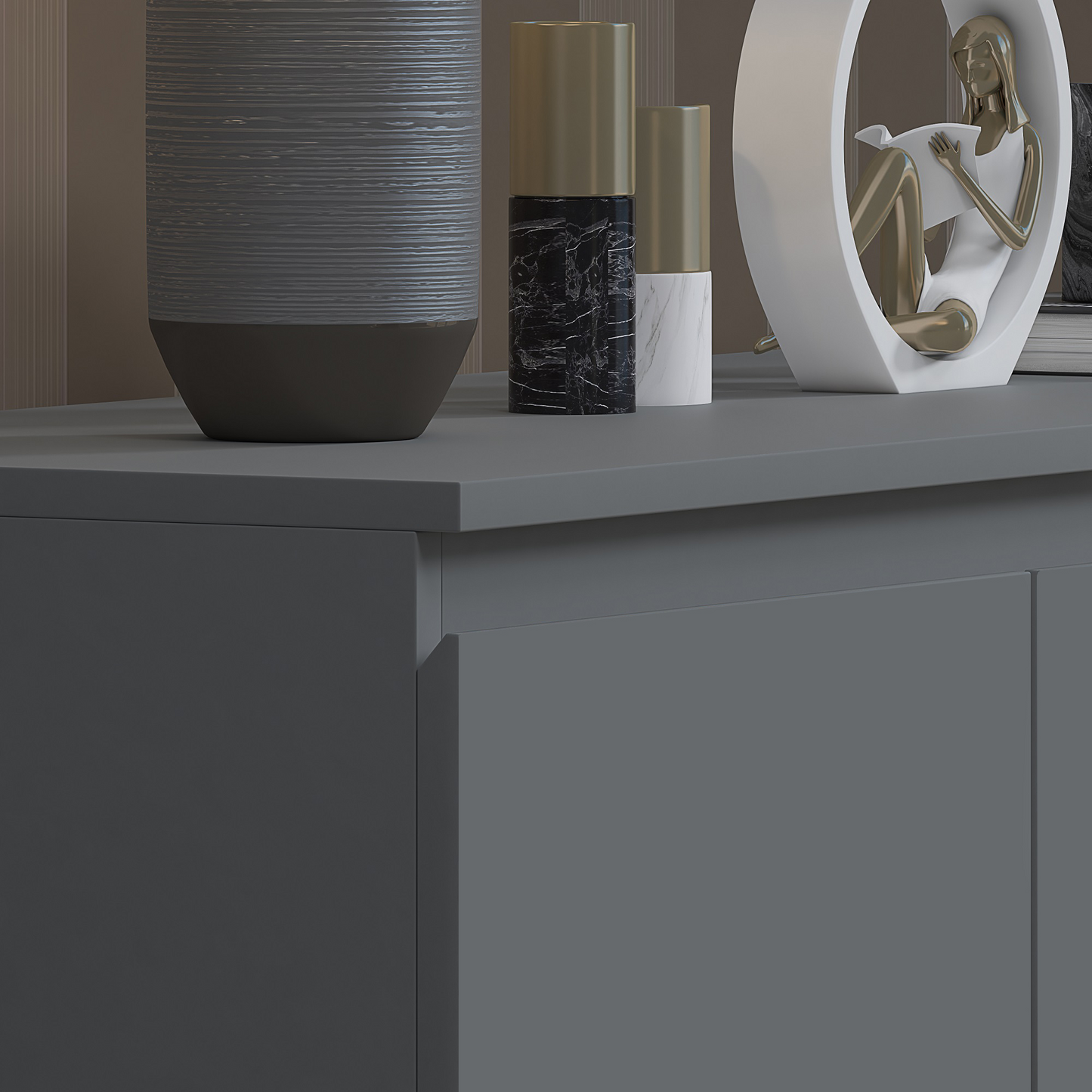 FWStyle Stora 7 Drawer Chest – Matt Dark Grey Storage Cabinet