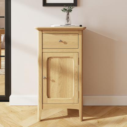 Hudson Ash 1 Door 1 Drawer Single Sideboard – Compact Storage