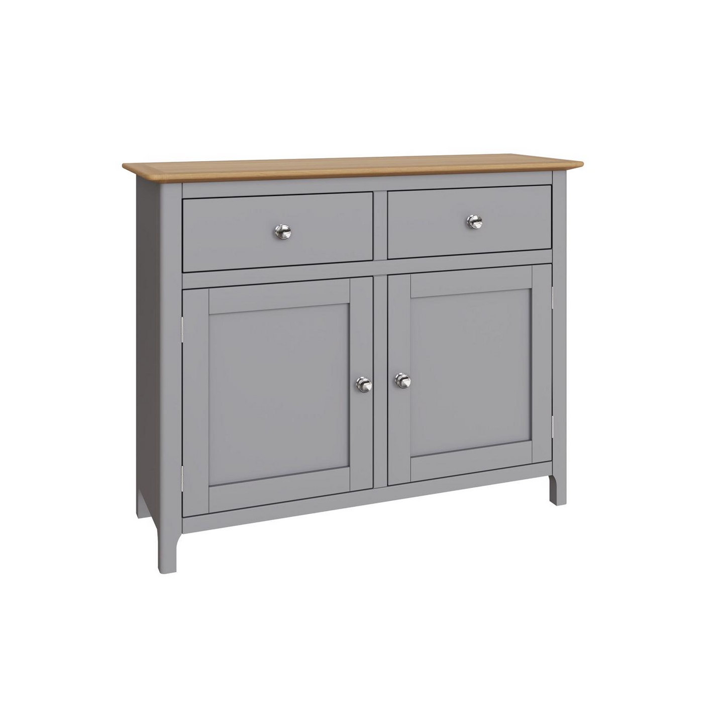 Taberno Oak 2 Door 2 Drawer Sideboard – Dove Grey