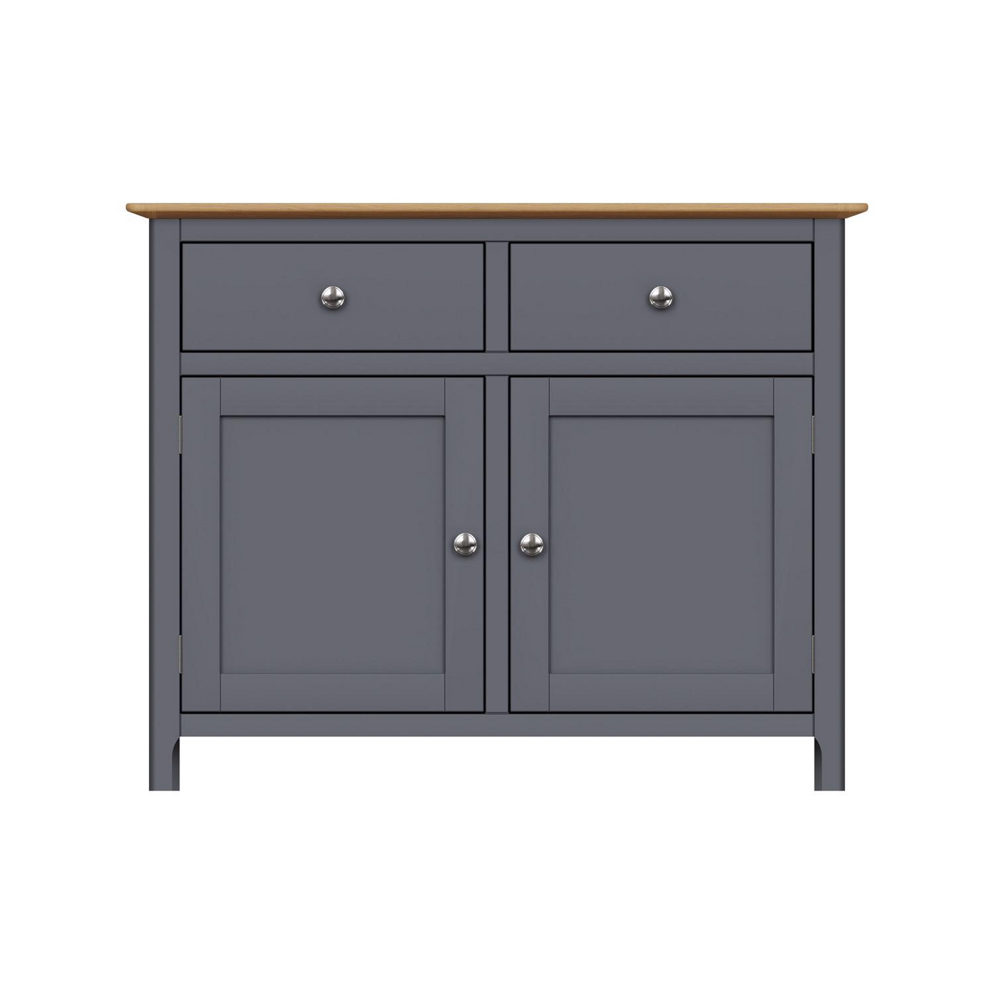 Taberno Oak 2 Door 2 Drawer Sideboard – Graphite Blue
