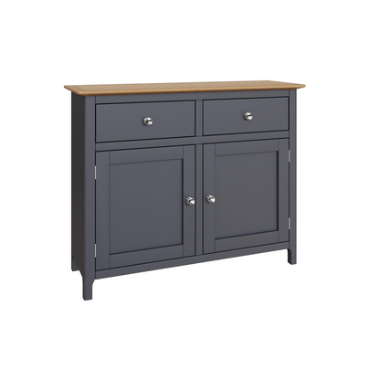 Taberno Oak 2 Door 2 Drawer Sideboard – Graphite Blue