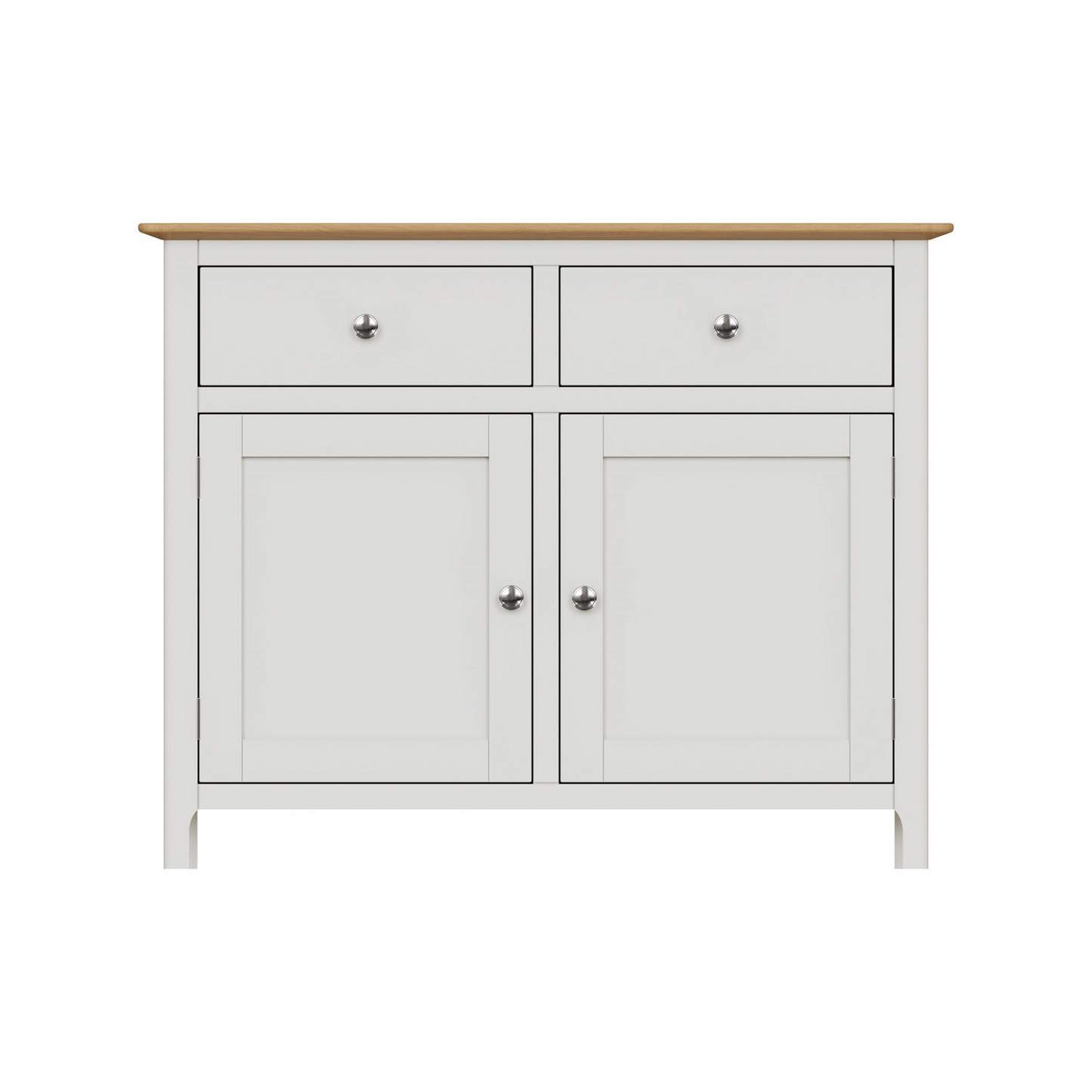 Taberno Oak 2 Door 2 Drawer Sideboard – Linen White