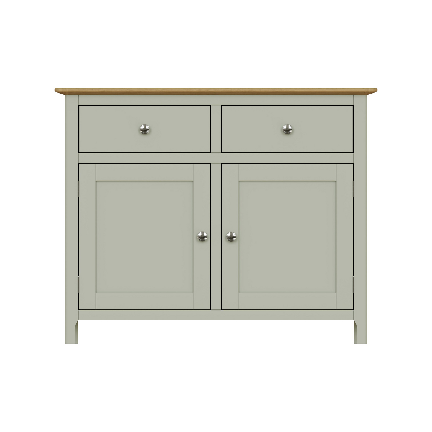 Taberno Oak 2 Door 2 Drawer Sideboard – Sage Green