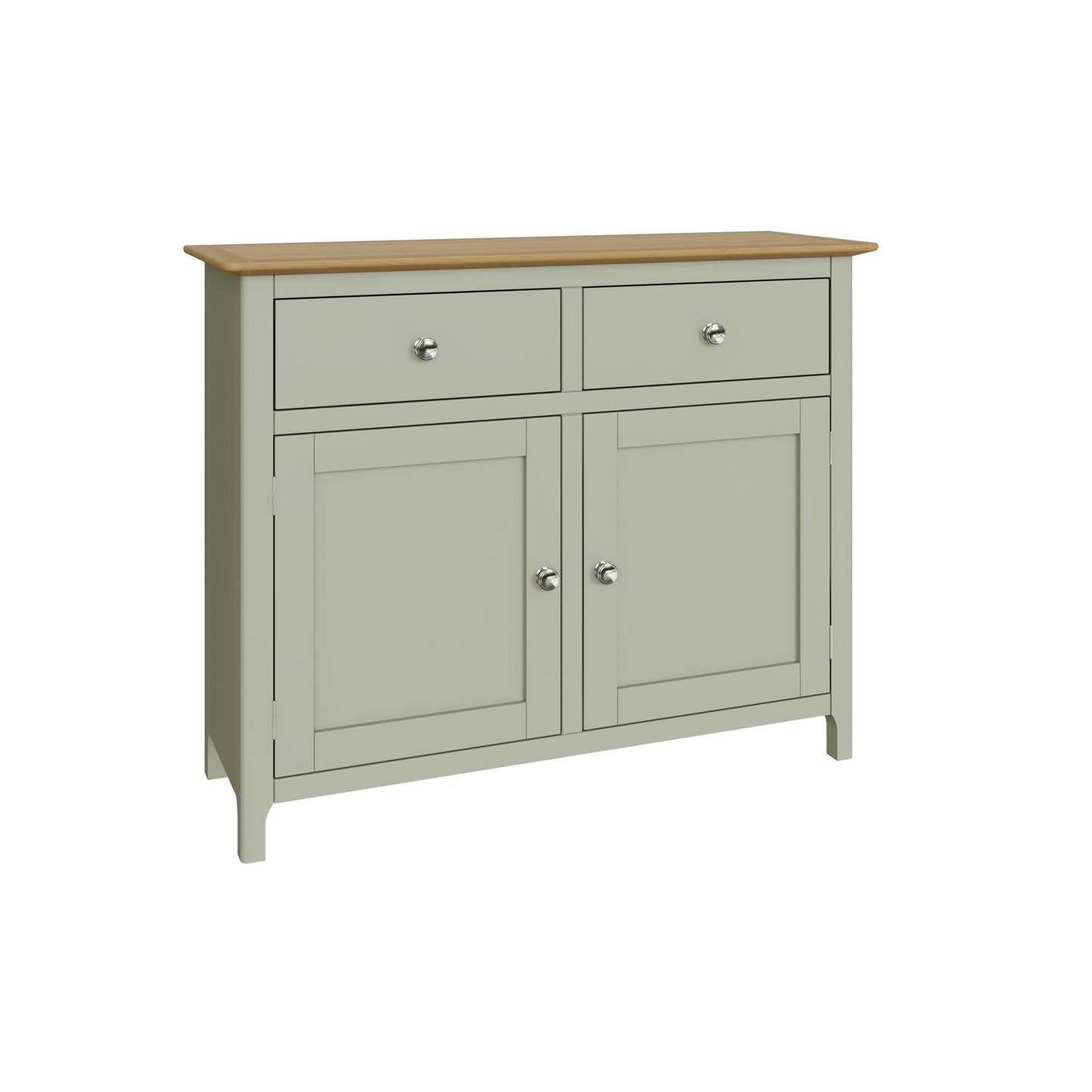 Taberno Oak 2 Door 2 Drawer Sideboard – Sage Green