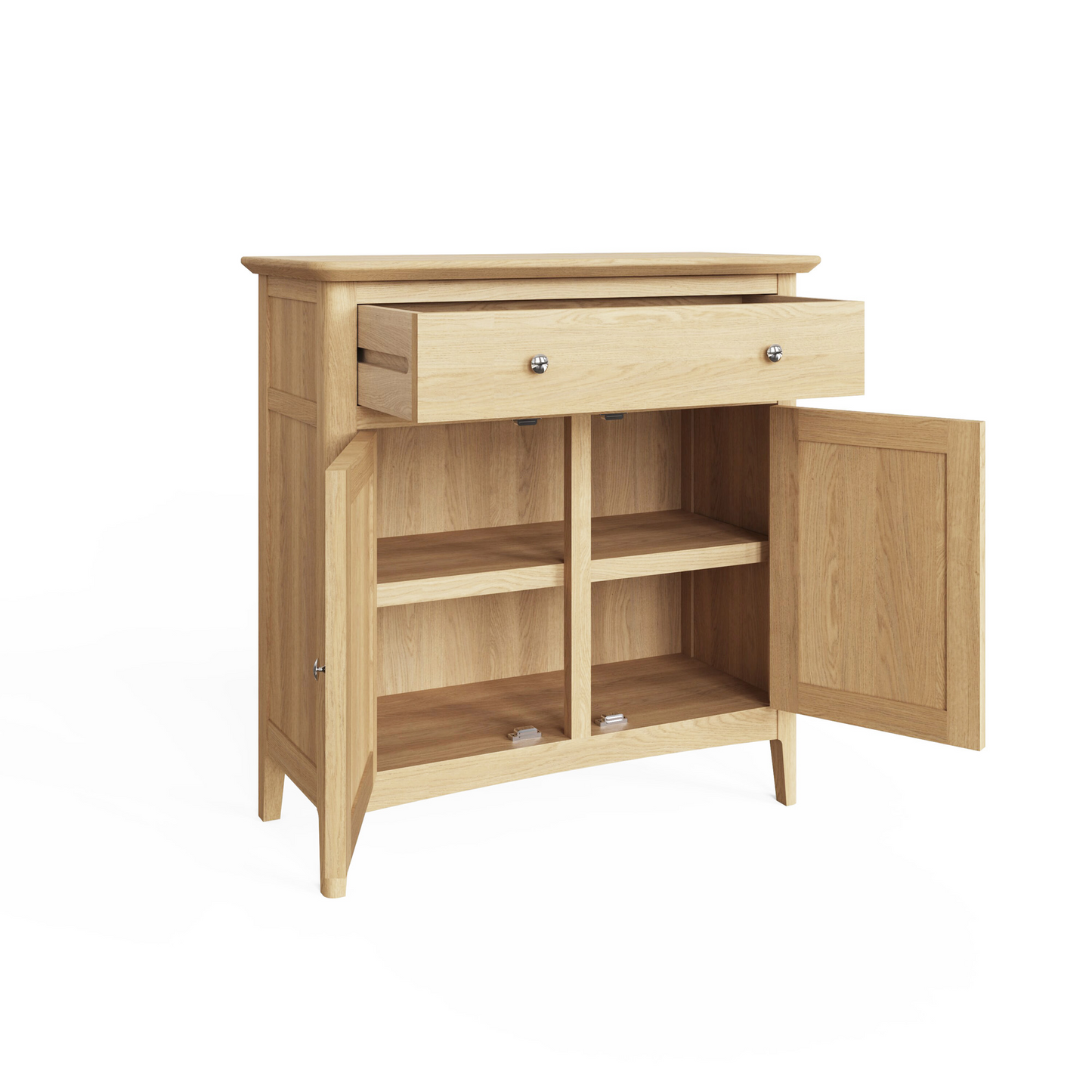 Hudson Ash 2 Door 1 Drawer Sideboard – Shaker-Inspired Storage