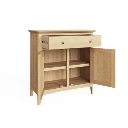 Hudson Ash 2 Door 1 Drawer Sideboard – Shaker-Inspired Storage