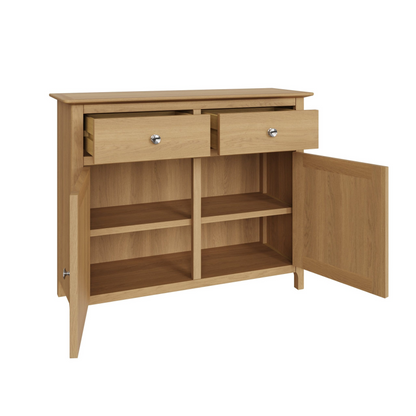 Taberno Oak 2 Door 2 Drawer Sideboard – Natural Oak
