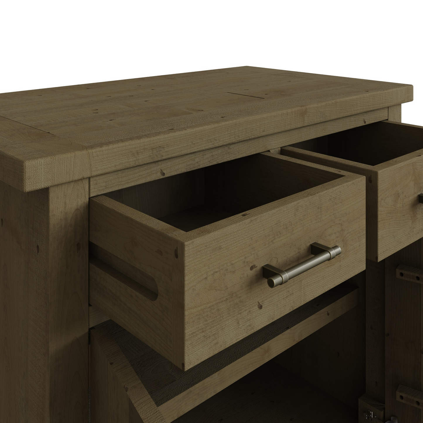 Saltash 2 Door 2 Drawer Compact Sideboard – Reclaimed Pine