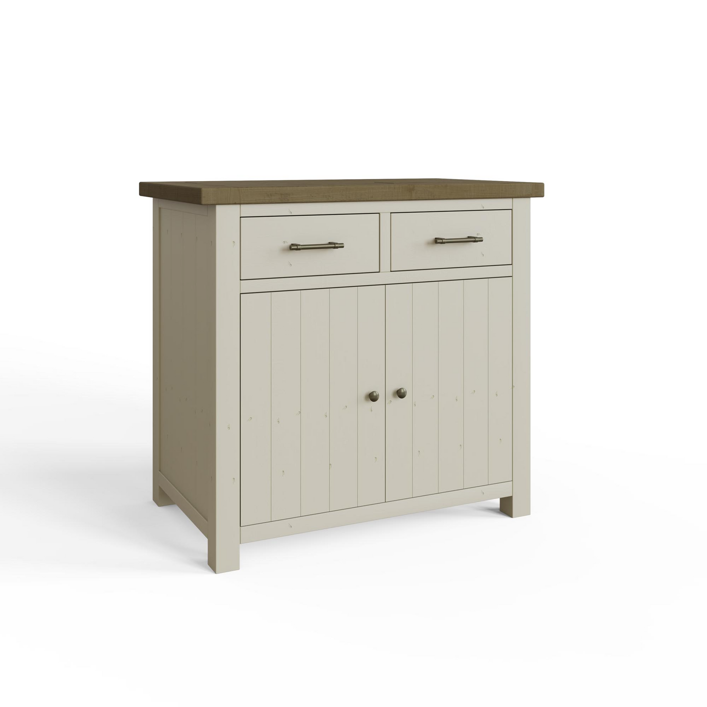 Purbeck Truffle 2 Door 2 Drawer Small Sideboard – Reclaimed Pine