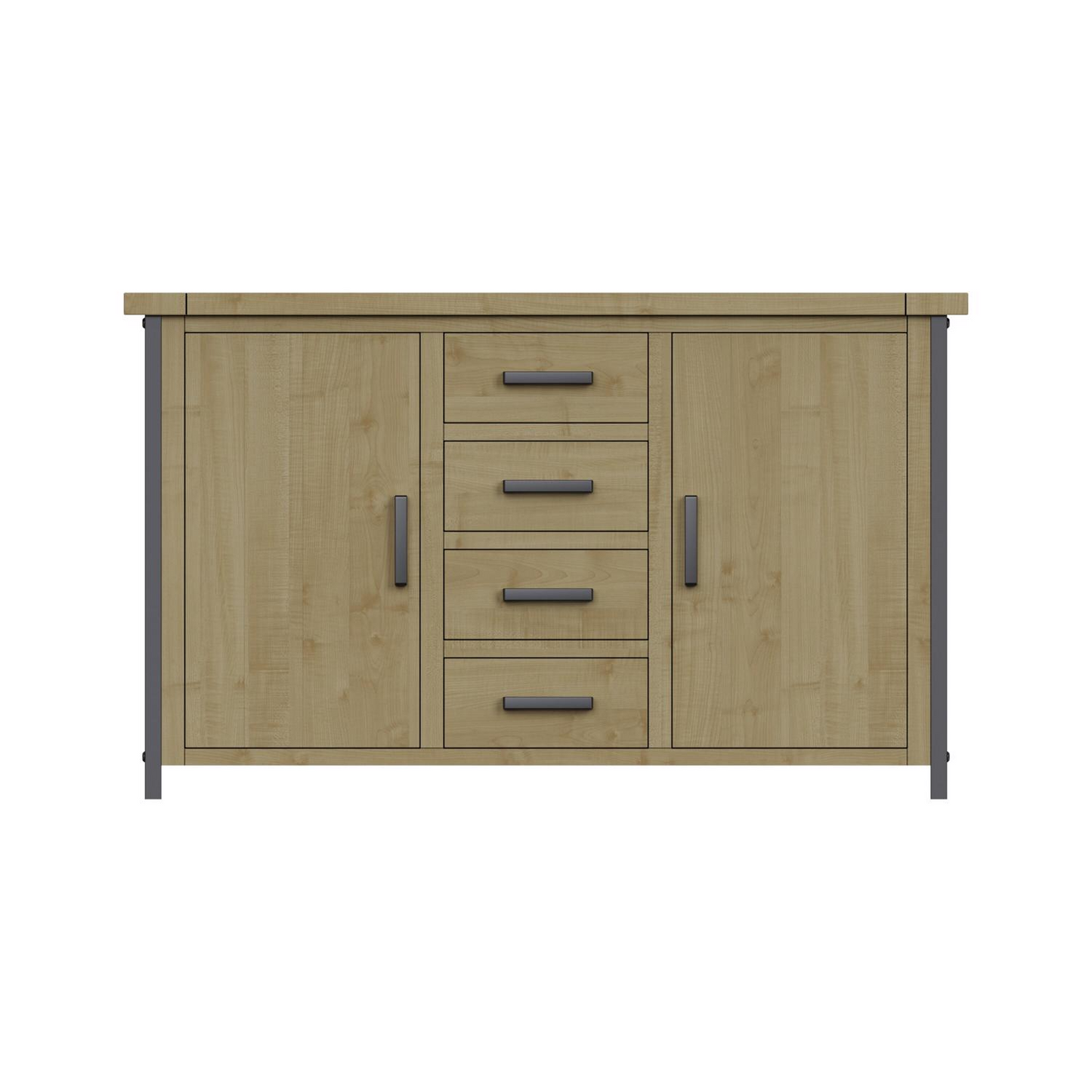 Lowry 2 Door 4 Drawer Large Sideboard – Driftwood Reclaimed Pine