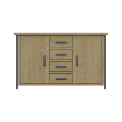 Lowry 2 Door 4 Drawer Large Sideboard – Driftwood Reclaimed Pine